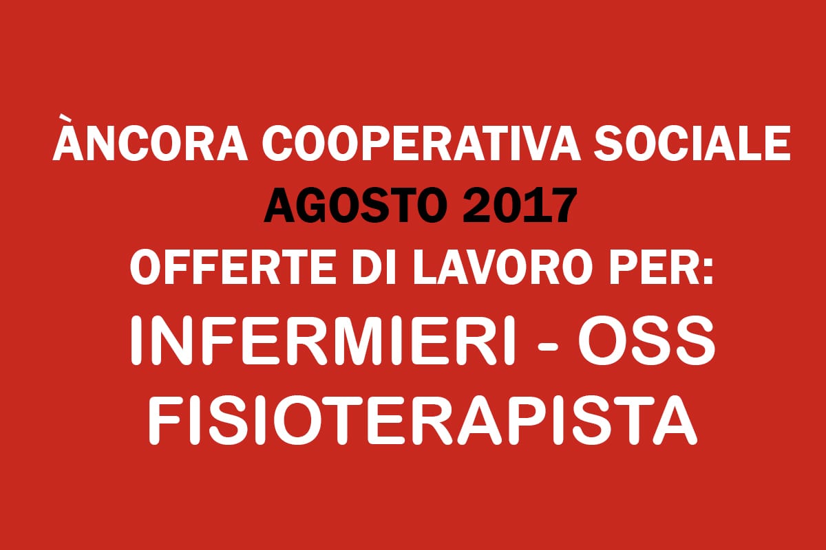 Àncora cooperativa sociale lavoro AGOSTO 2017