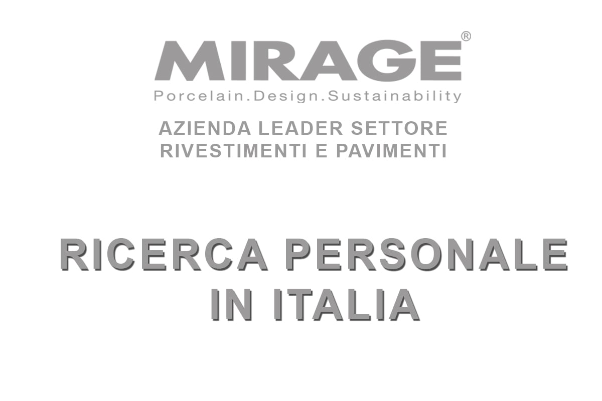 MIRAGE ricerca personale in Italia