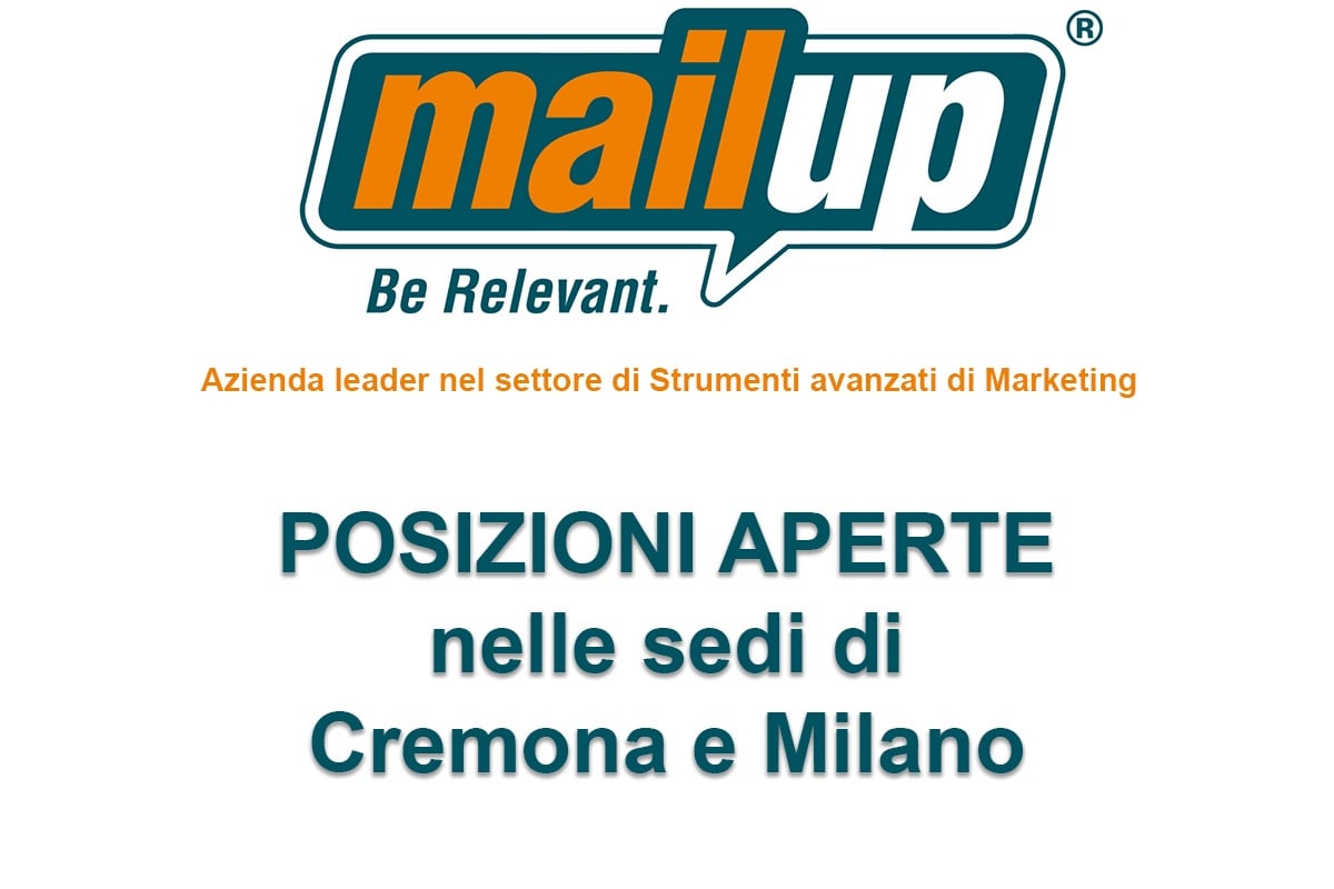 MAIL UP ricerca personale a Cremona e Milano