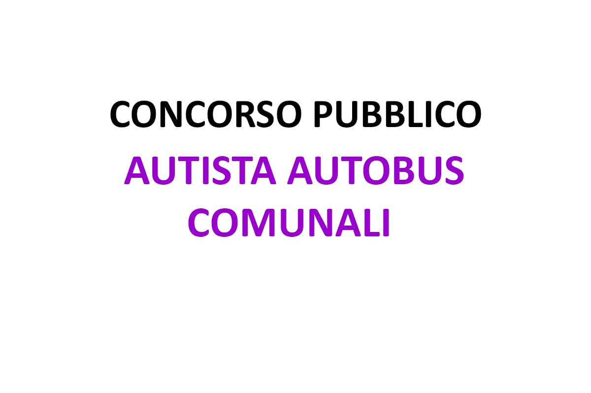 COMUNE DI NUMANA, concorso per autista autobus comunali