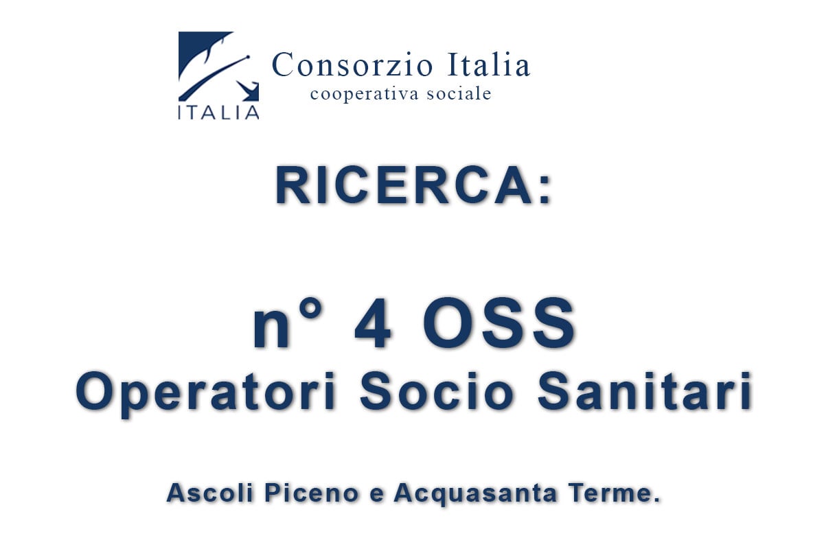 CONSORZIO ITALIA RICERCA N°4 OSS - OPERATORE SOCIO SANITARIO