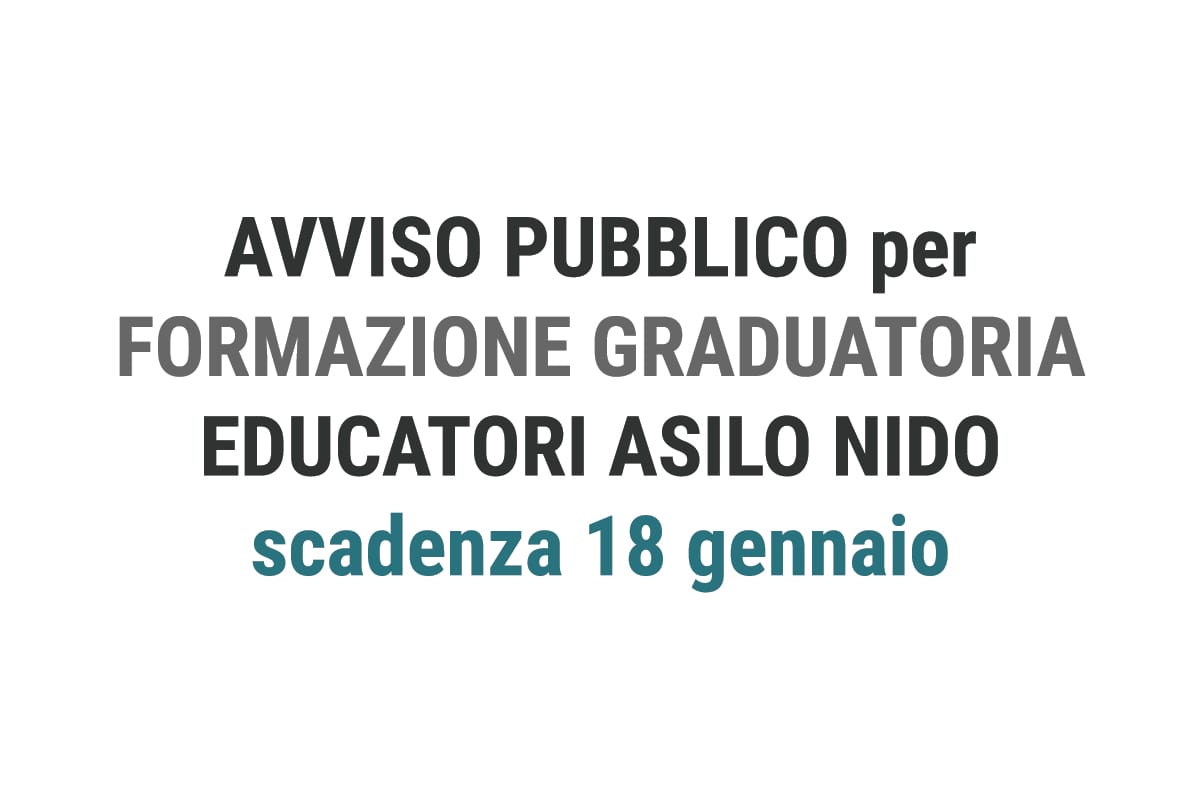 Formazione Graduatoria EDUCATORI ASILO NIDO