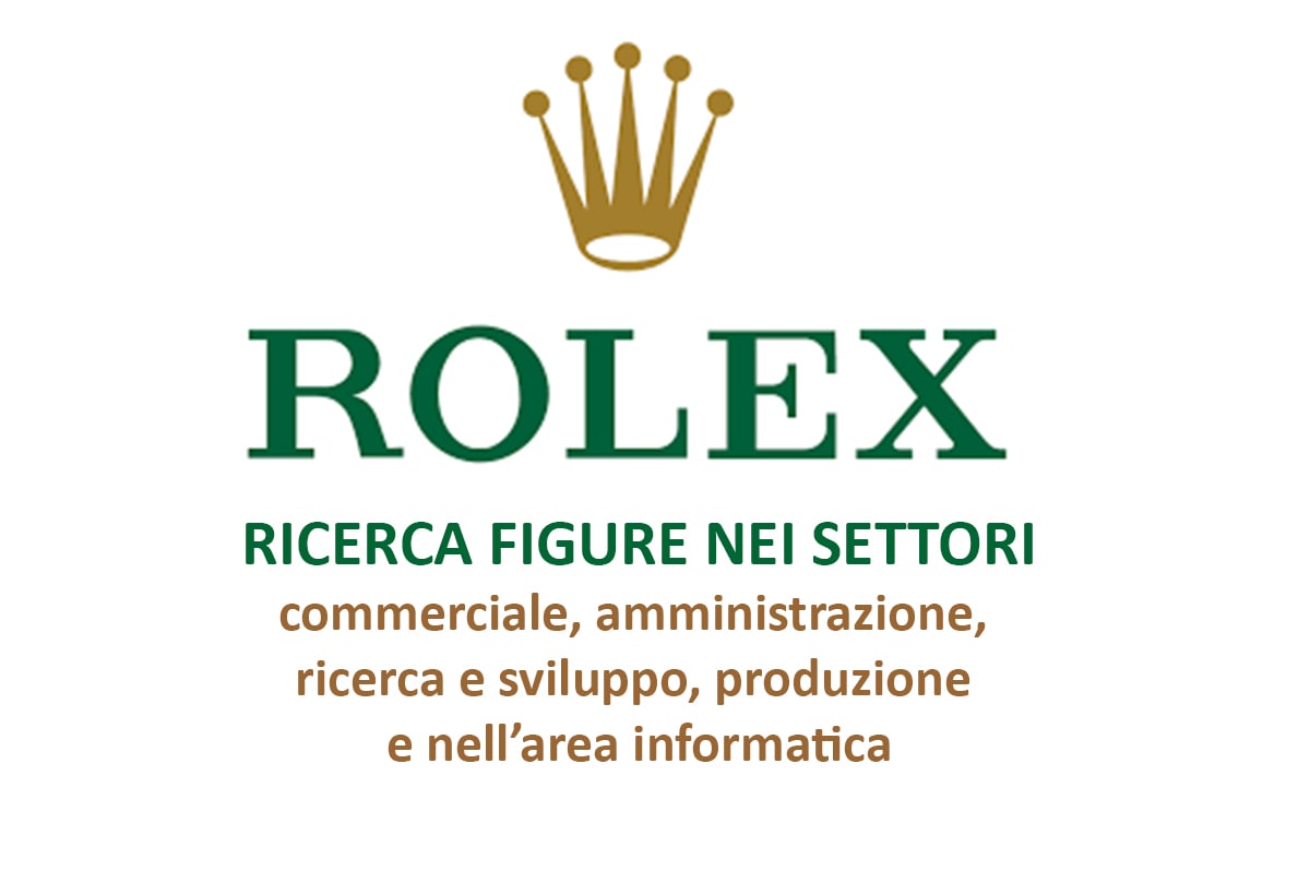 Rolex, offerte di lavoro con l'azienda svizzera