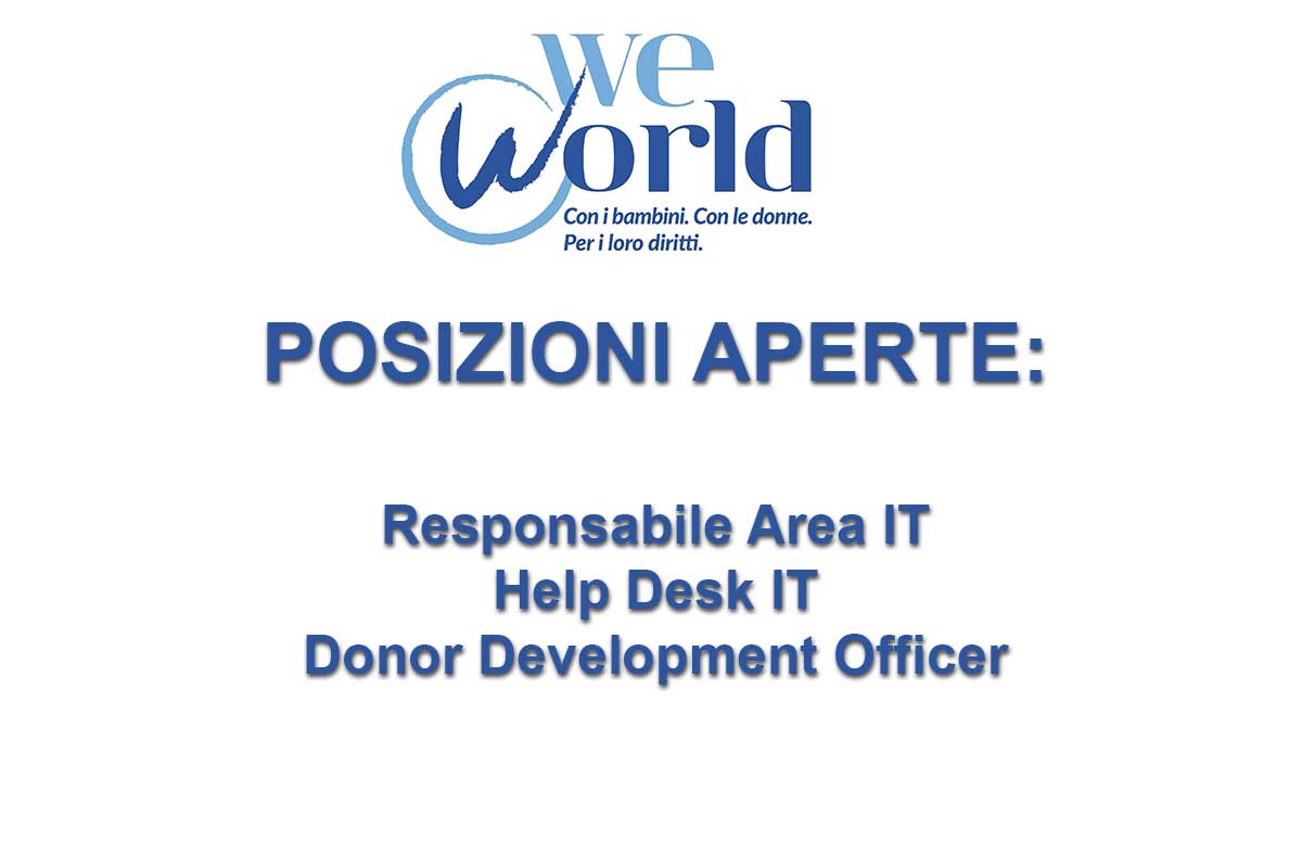 WEWORLD ricerca personale