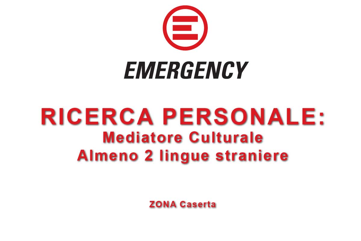 EMERGENCY RICERCA MEDIATORE CULTURALE