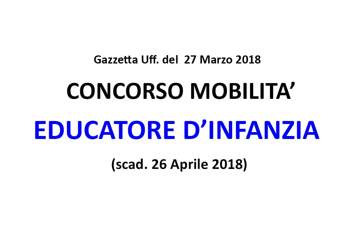 Perugia, mobilità per un posto di educatore/trice d'infanzia
