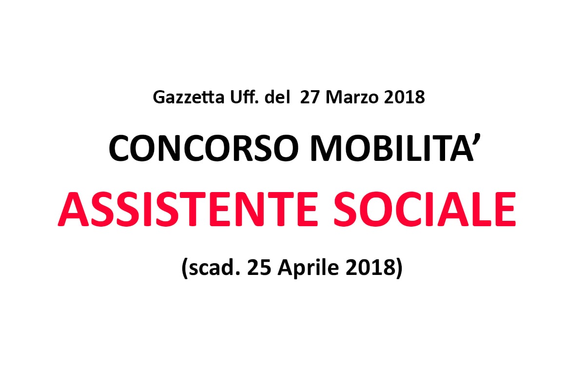 Provincia di Bari, concorso mobilità per Assistente Sociale 