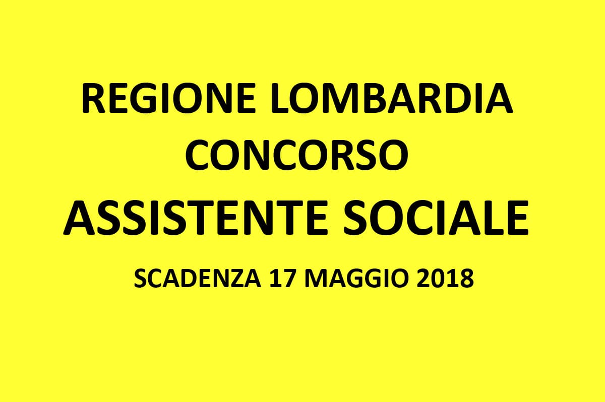 Lombardia concorso Assistente Sociale COMUNE DI LOCATE VARESINO