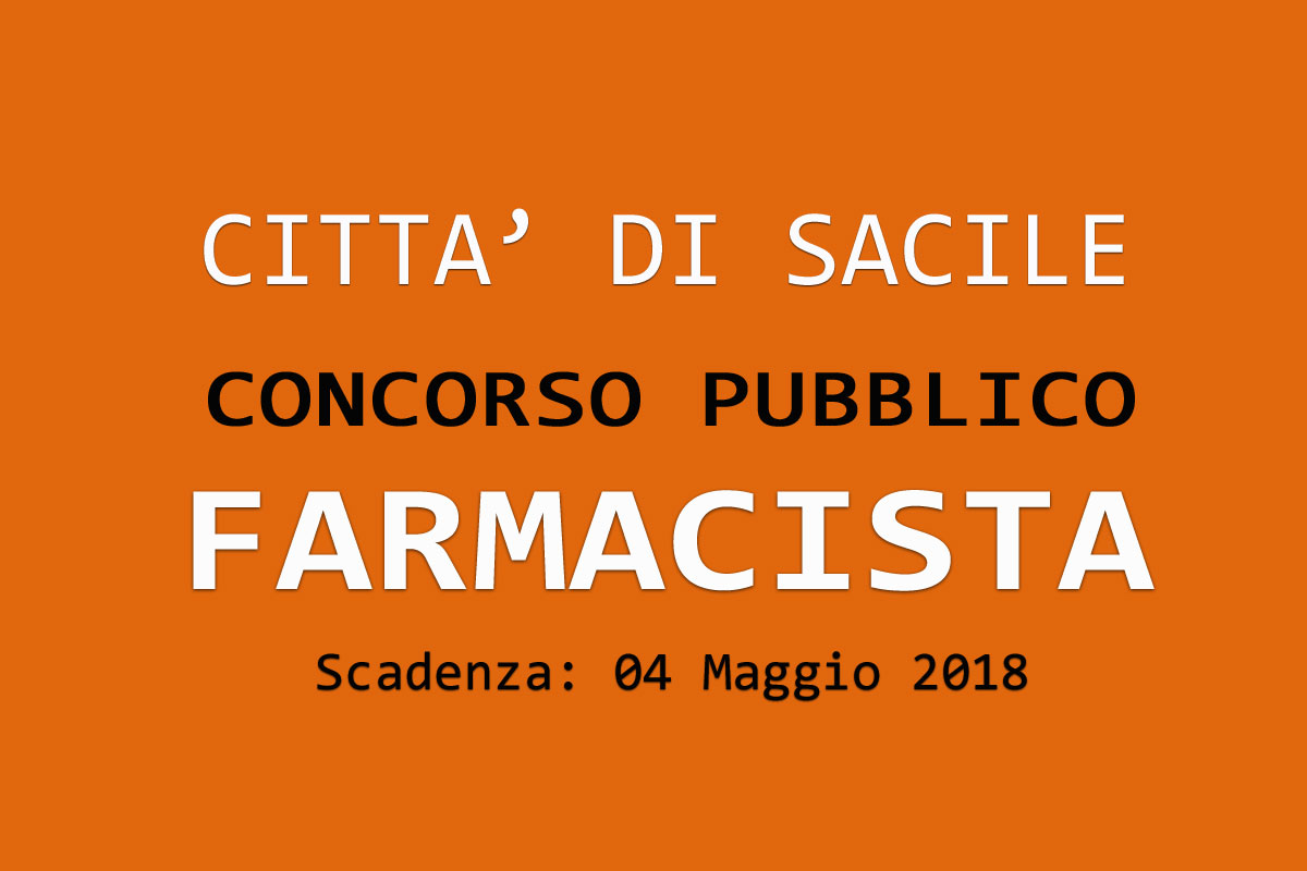 Città di Sacile: concorso per COLLABORATORE FARMACISTA