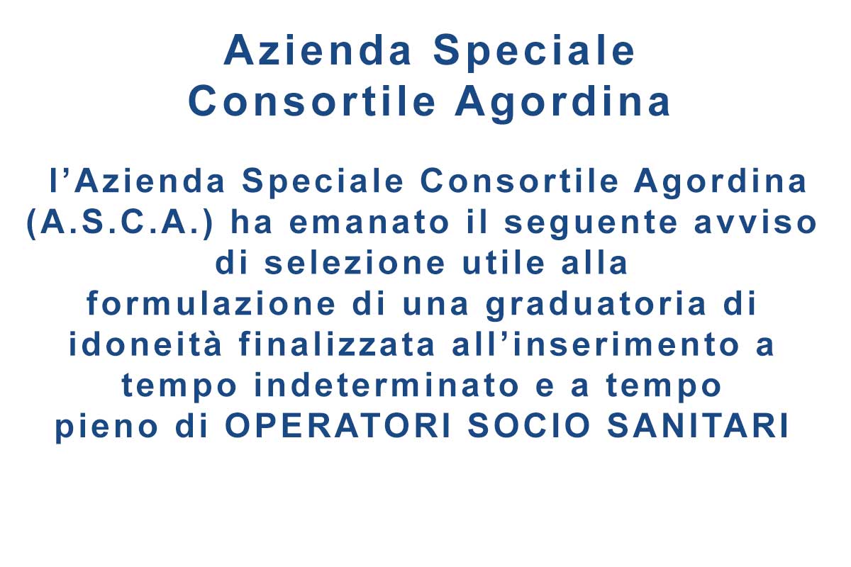 Azienda Speciale Consortile Agordina ricerca OSS