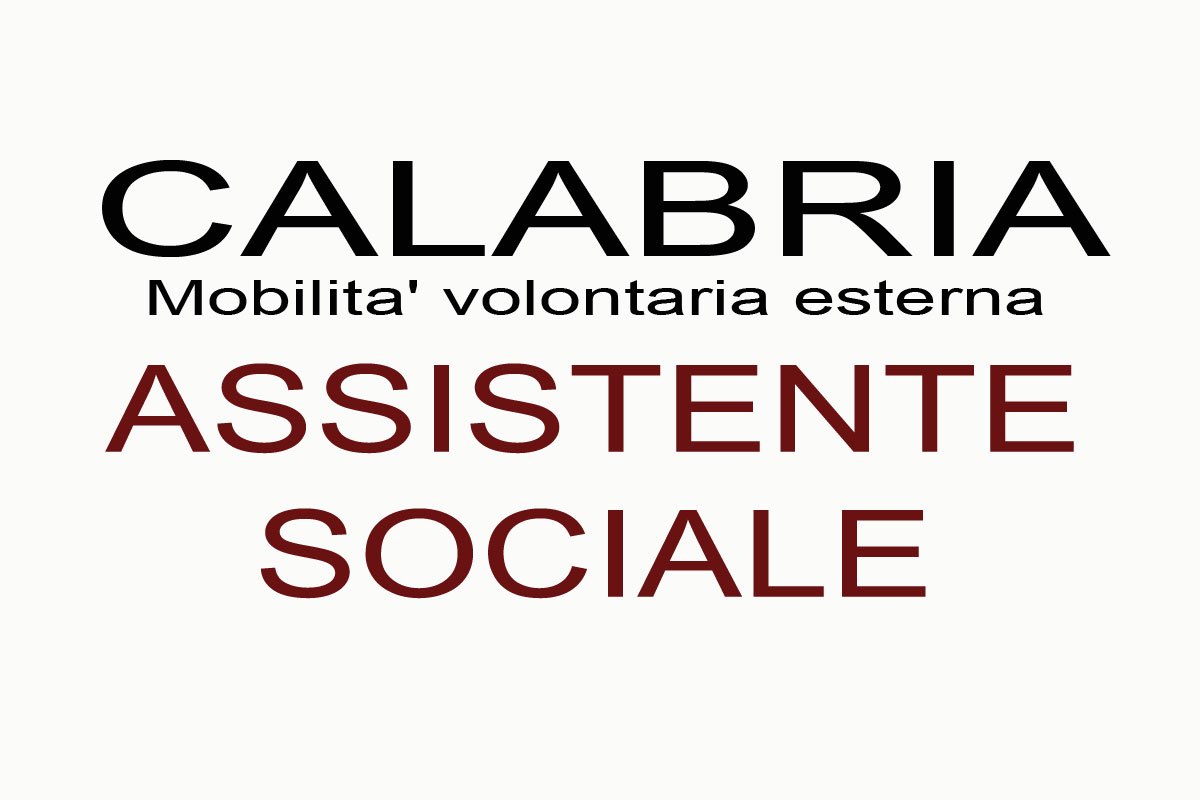Mobilità volontaria esterna per ASSISTENTE SOCIALE