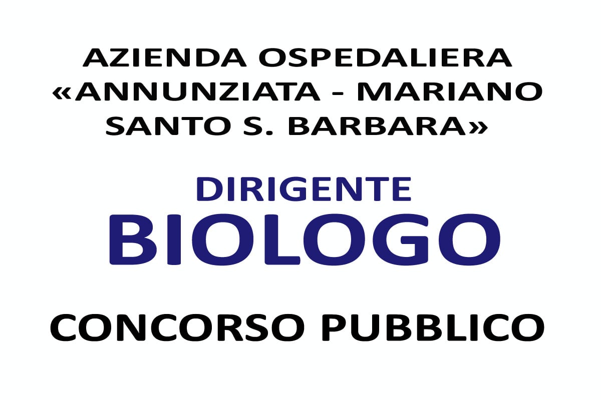 Concorso per DIRIGENTE BIOLOGO per U.O.C. Virologia e microbiologia