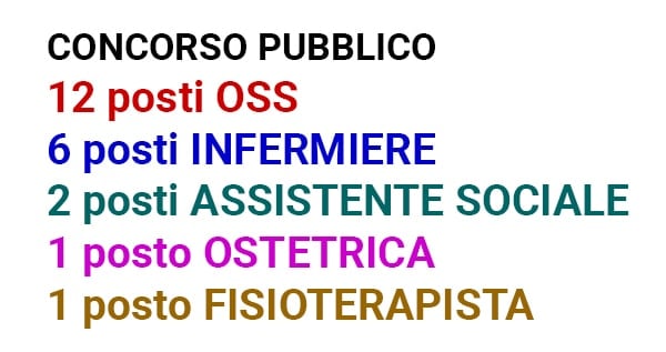 Concorso per Infermiere, Ostetrica, Fisioterapista, Assistente sociale e OSS - Desenzano sul Garda