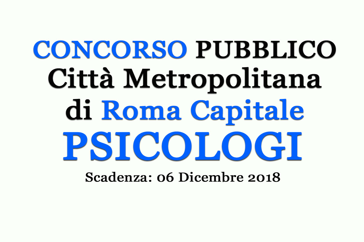 Roma Capitale - Concorso per Psicologi