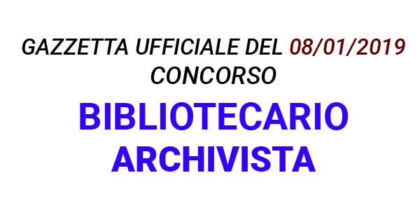 COMUNE DI SCHIO CONCORSO per bibliotecario archivista