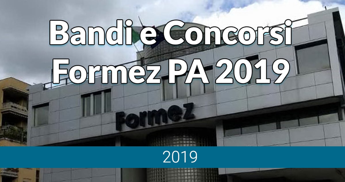 Bandi e Concorsi Formez PA 2019