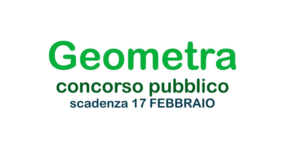 Geometra concorso pubblico Puglia Gennaio 2019 