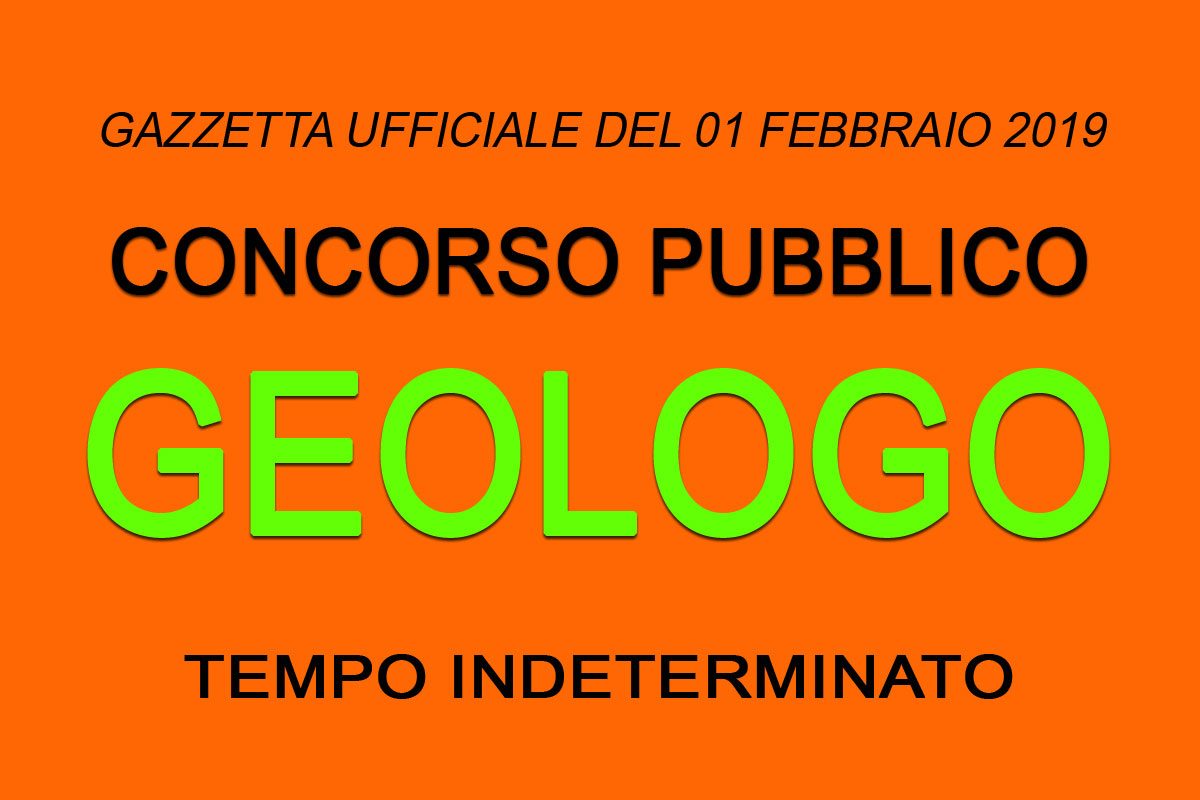 Concorso pubblico per GEOLOGO - SICILIA