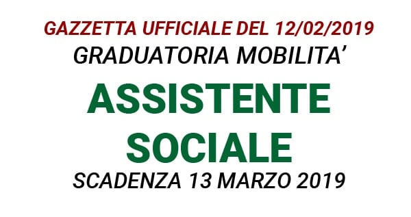 Graduatoria mobilità per Assistente Sociale CAMPI BISENZIO GU n.12 del 12-02-2019