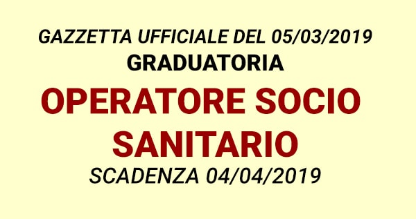 Graduatoria OSS Operatore Socio Sanitario Vercelli GU n.18 del 05-03-2019