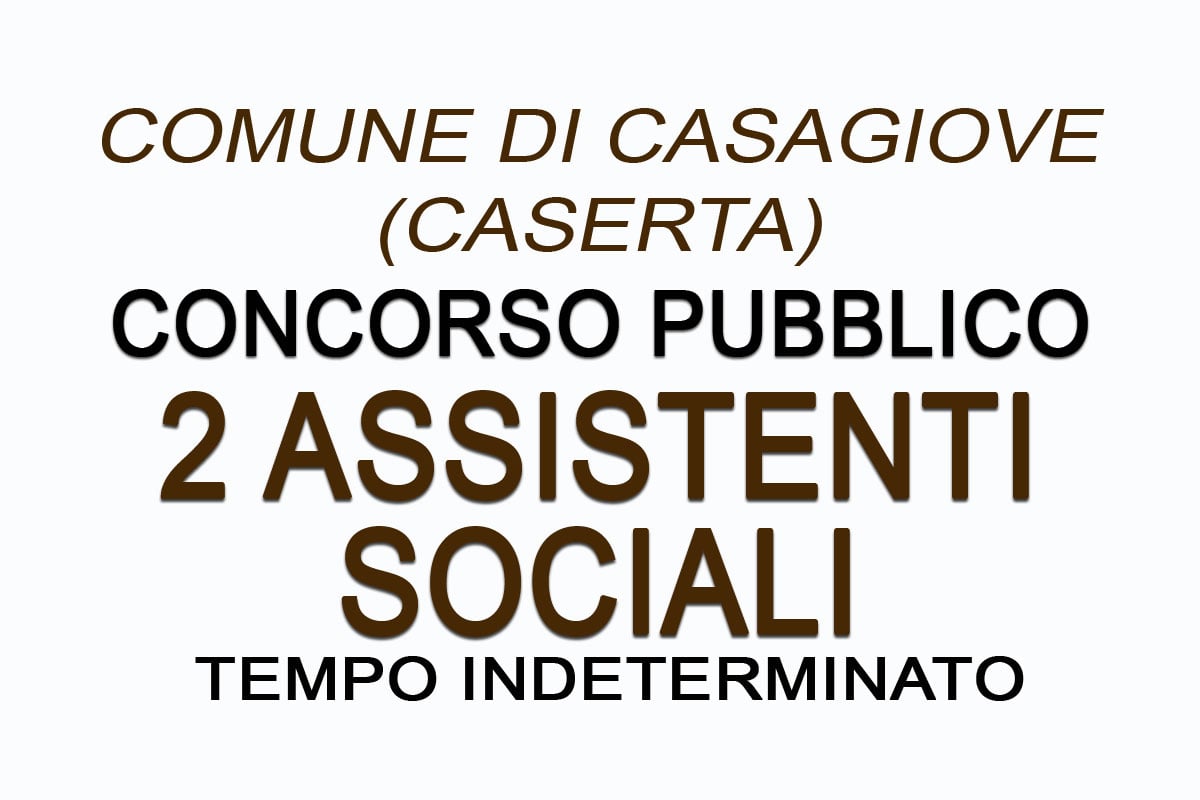 CASERTA, concorso per 2 assistenti sociali
