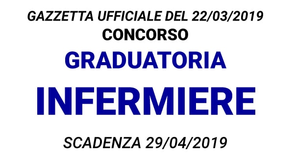 Graduatoria per incarichi di Infermiere Nogara GU n.23 del 22-03-2019