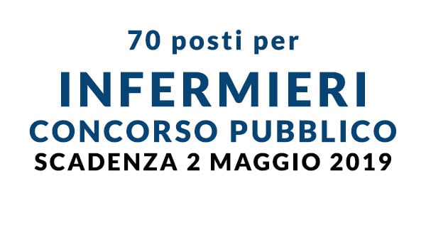 70 posti per INFERMIERI CONCORSO 2019 VENETO Azienda Zero
