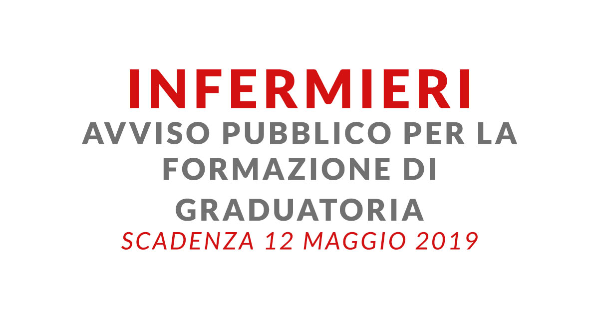Nuova GRADUATORIA per INFERMIERI APRILE 2019 Veneto