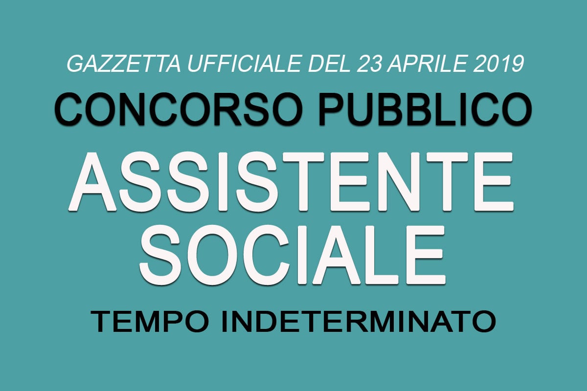 CONCORSO PER ASSISTENTE SOCIALE - VIMERCATE APRILE 2019
