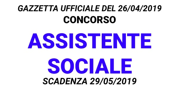 Concorso per Assistente Sociale CORBARA Salerno