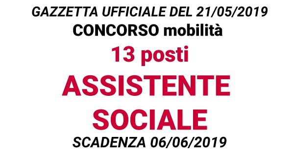 Concorso 13 posti Assistente Sociale Comune di Bologna
