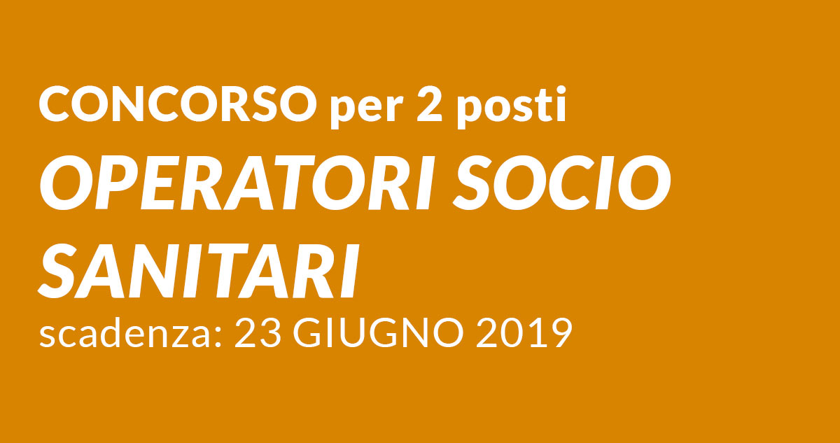 2 posti per OSS concorso 2019 Legnano