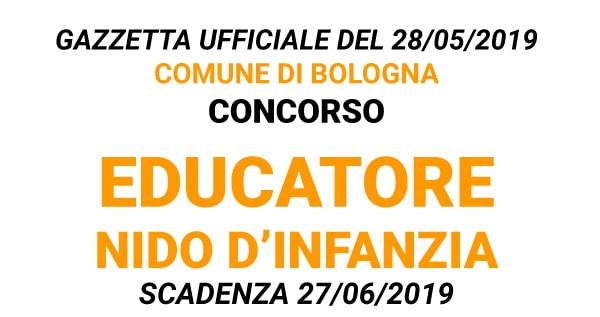 Graduatoria per Educatore nido d'infanzia Comune di Bologna
