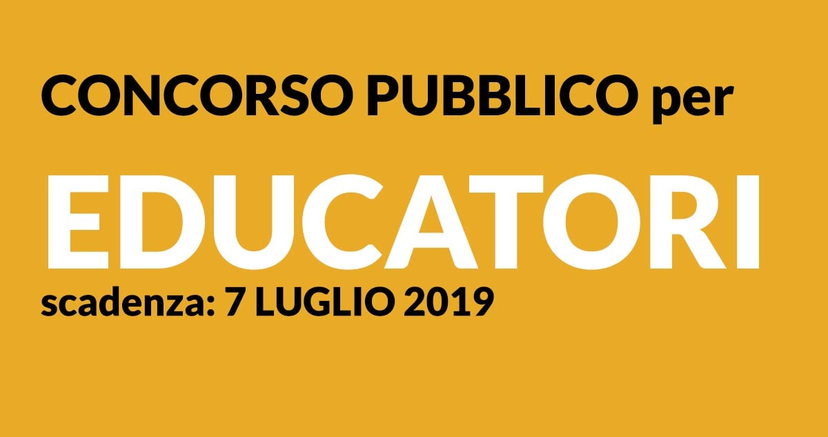 EDUCATORE concorso giugno 2019 CECINA