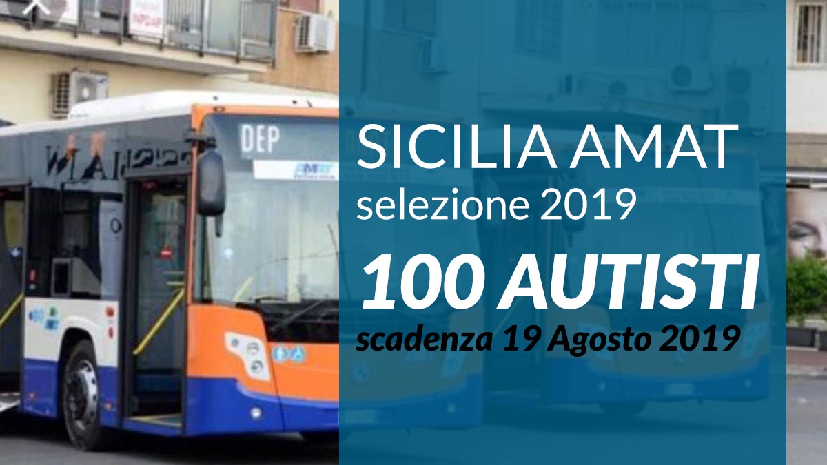 100 AUTISTI SICILIA Concorso AMAT 2019