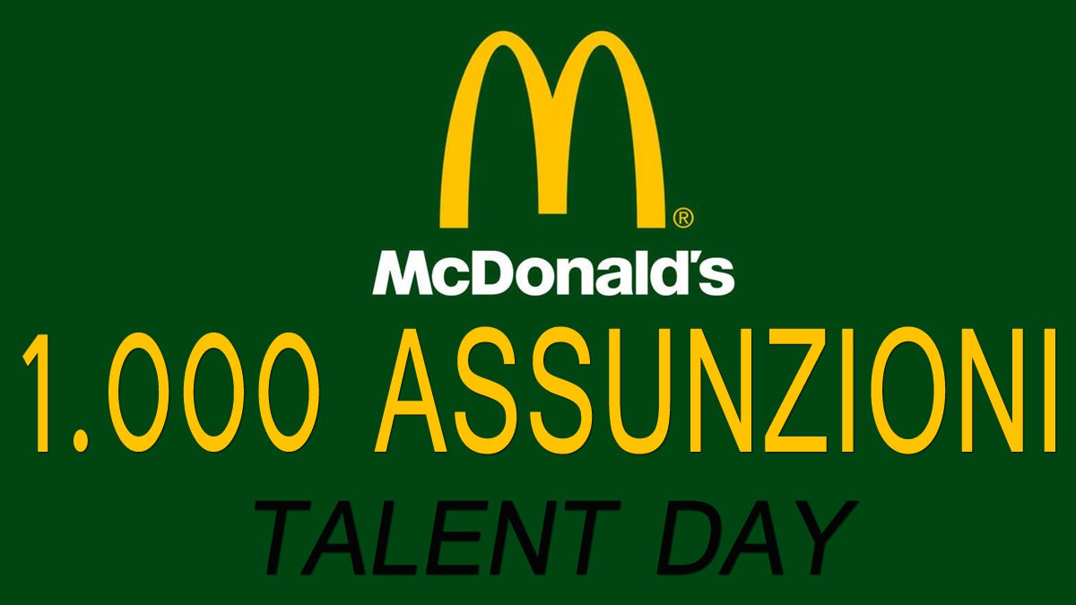 McDonald's, 1000 nuove opportunità di lavoro in tutta Italia