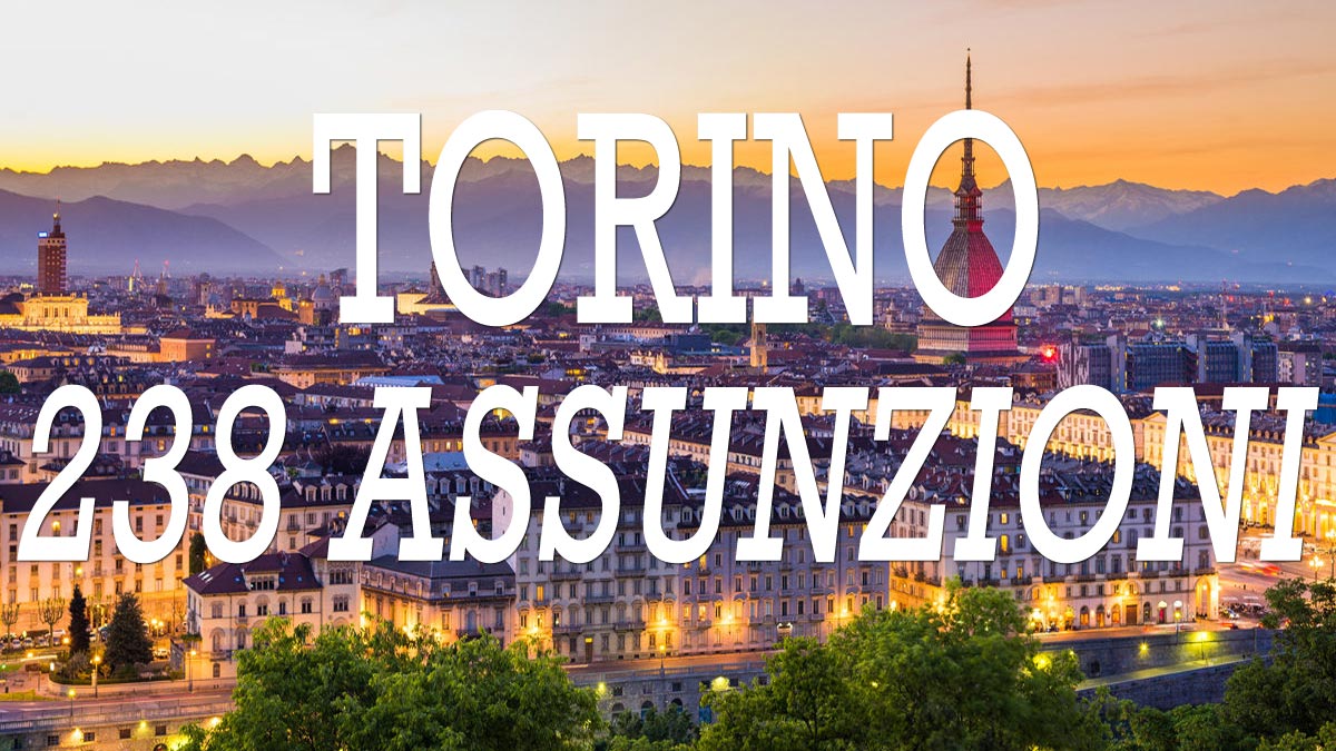 238 posti Comune di Torino previsti nel 2020-2021