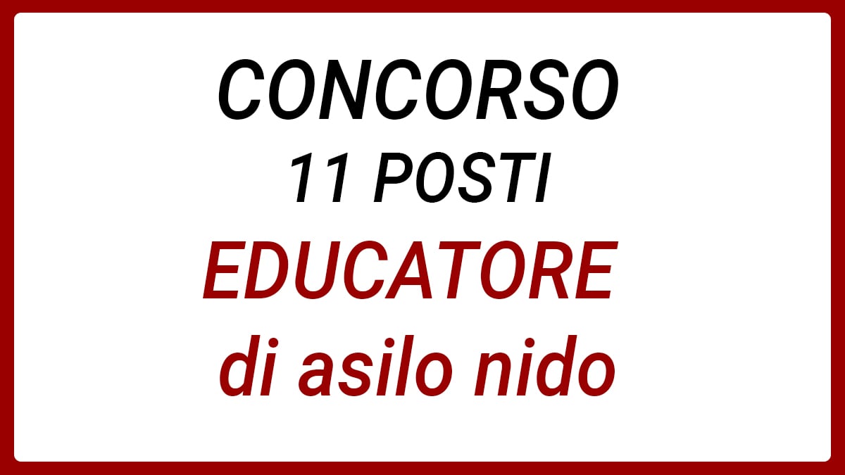 Rimini, nuovo concorso per 11 educatori nido d'infanzia