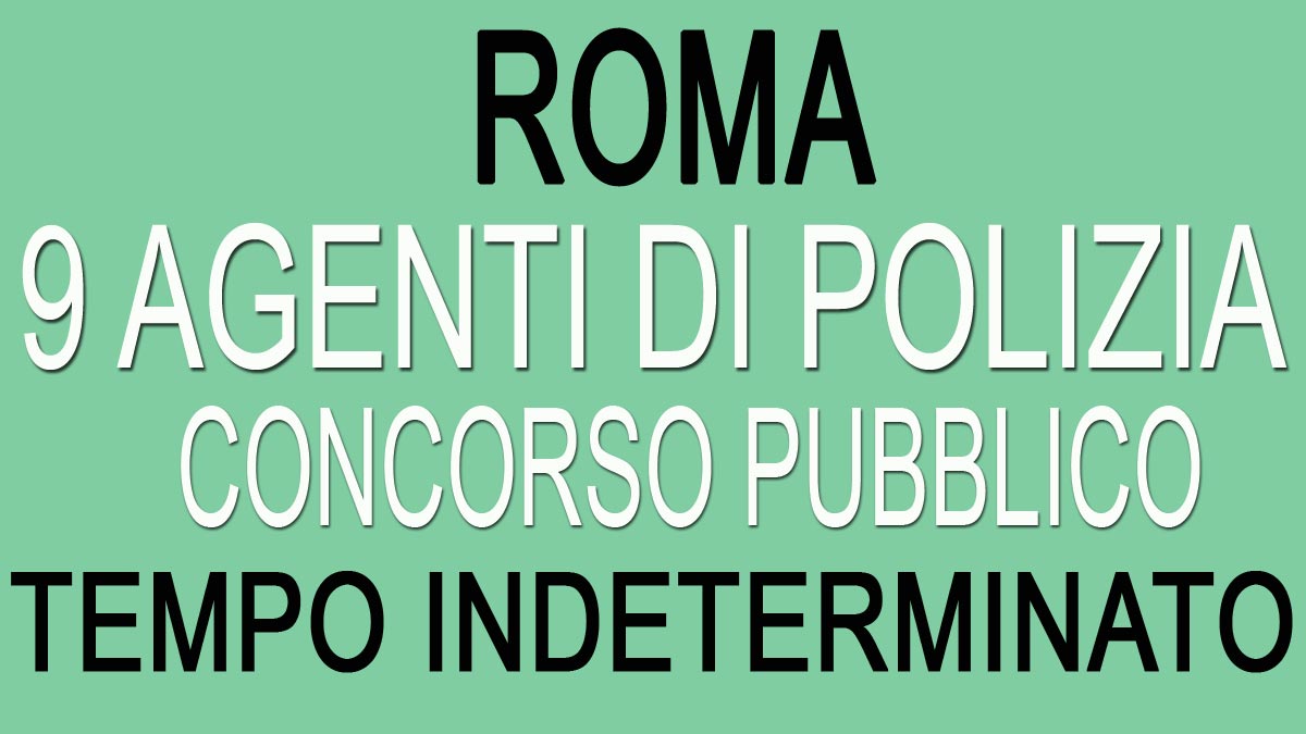 9 AGENTI DI POLIZIA LOCALE concorso pubblico GU n.4 del 14-01-2020