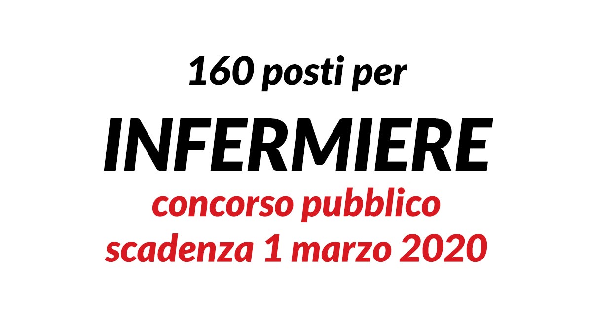 160 posti per INFERMIERE concorso pubblico SALERNO 2020