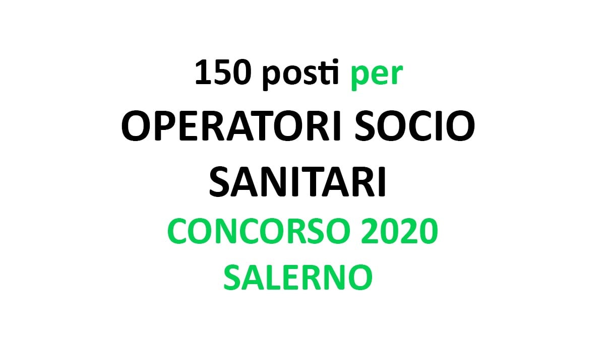 150 OSS CONCORSO 2020 SALERNO