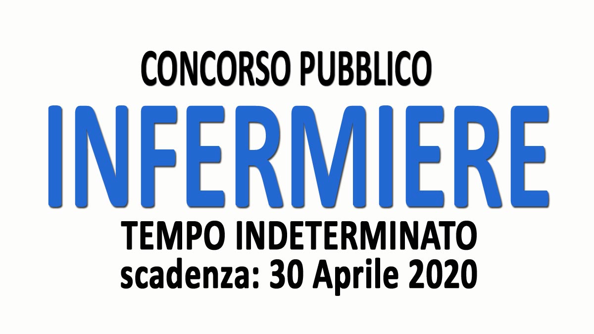 INFERMIERE concorso pubblico CASA RESIDENZA ANZIANI GU n.26 del 31-03-2020