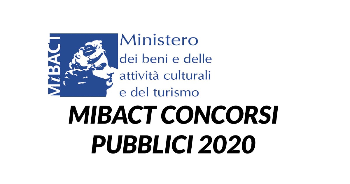 MIBACT CONCORSI PUBBLICI 2020 