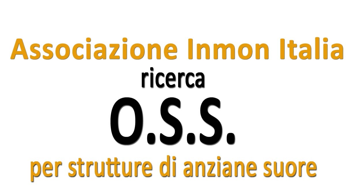 OSS offerta di lavoro Associazione Inmon Italia