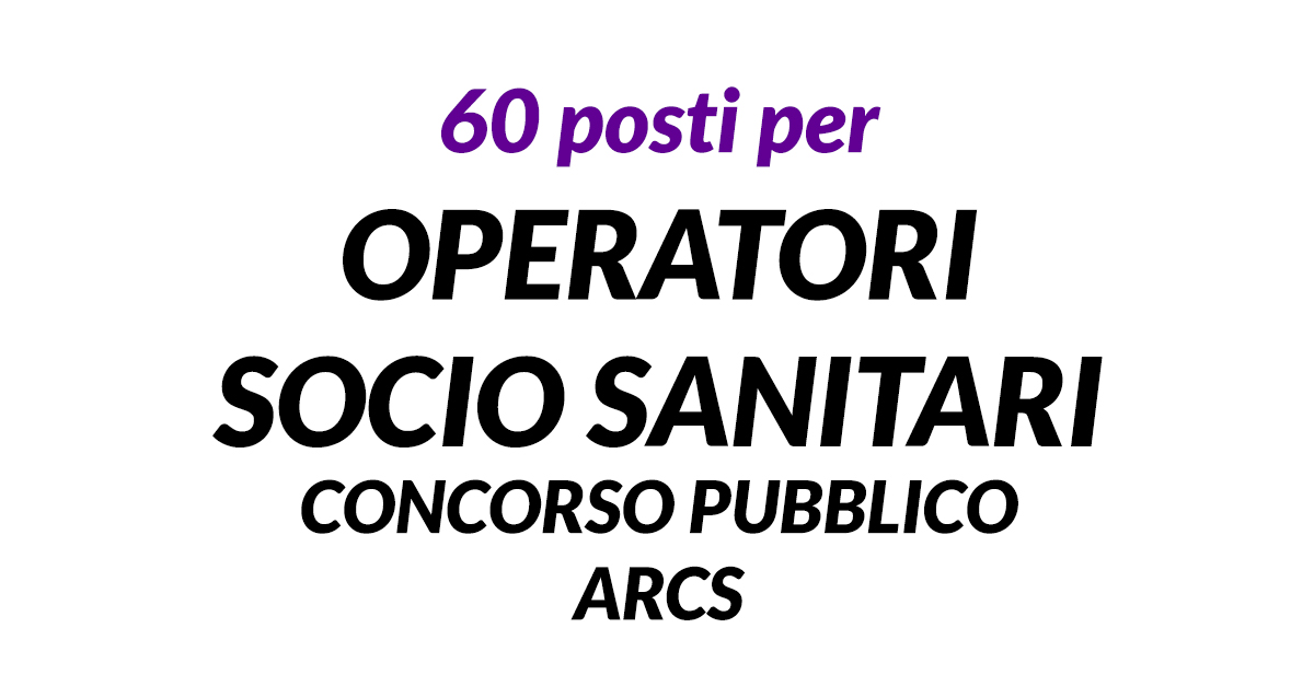 60 OSS concorso pubblico 2020 Friuli
