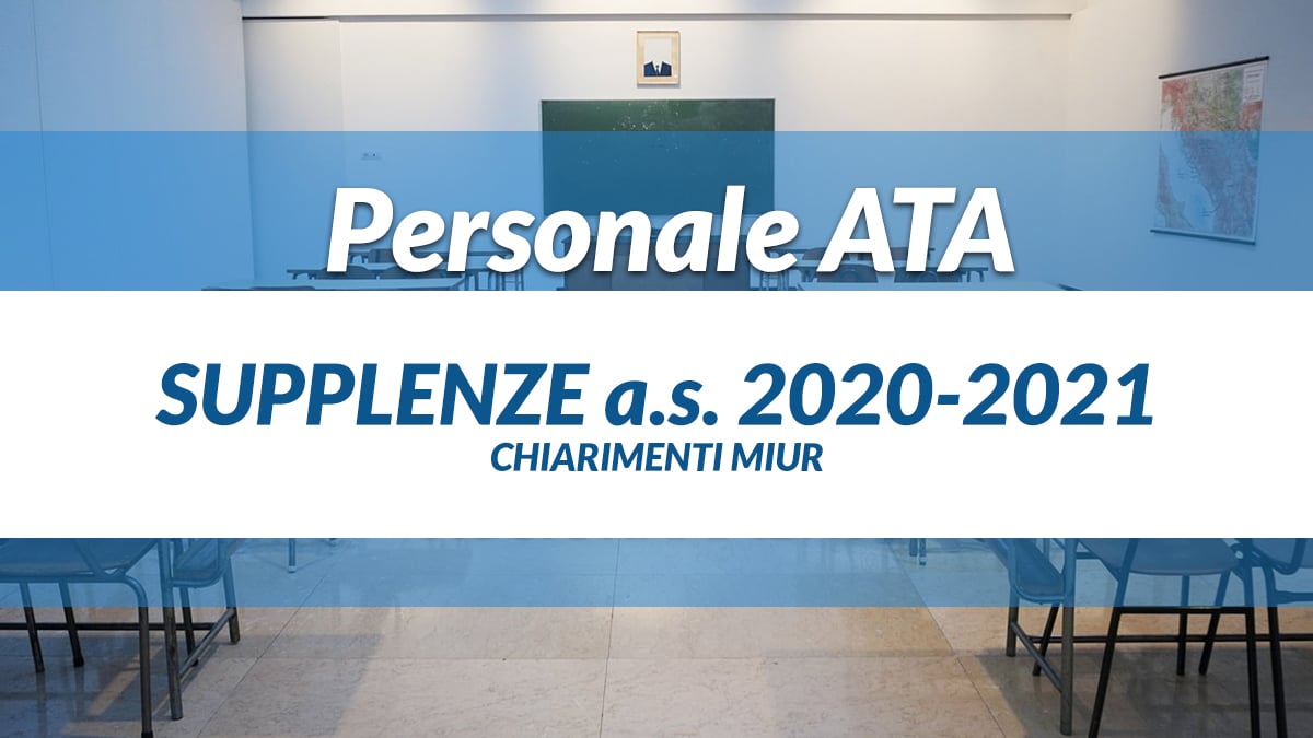 PERSONALE ATA supplenze 2020 2021