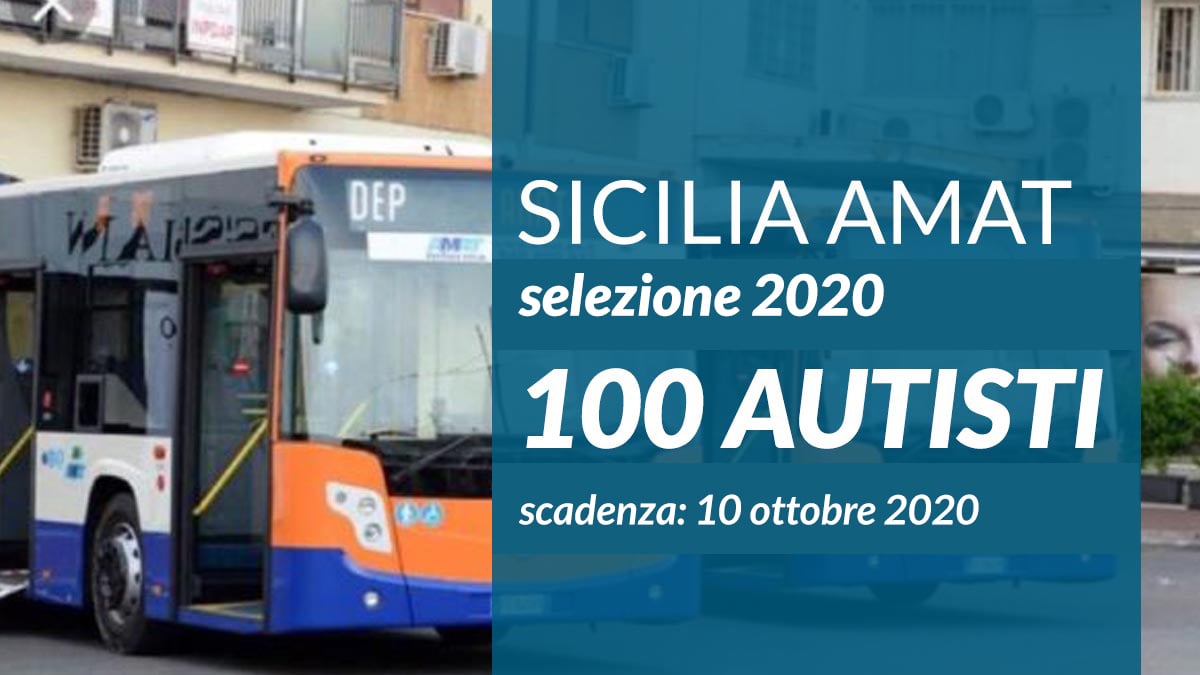 100 AUTISTI SICILIA CONCORSO AMAT 2020
