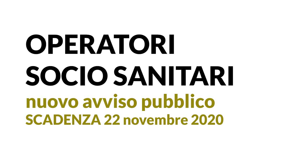 OPERATORI SOCIO SANITARI nuovo avviso per assunzioni ASL ROMA 5 2020