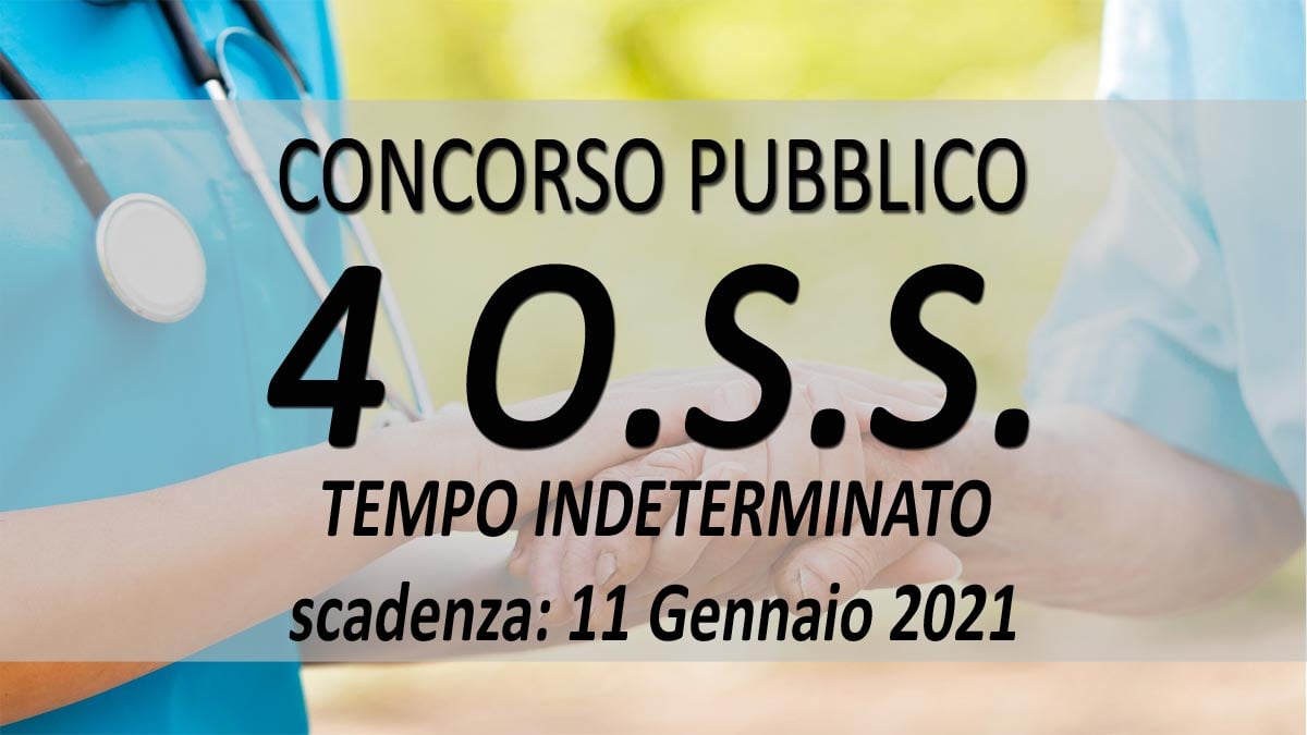 4 OSS nuovo concorso pubblico CASA DI RIPOSO 2020