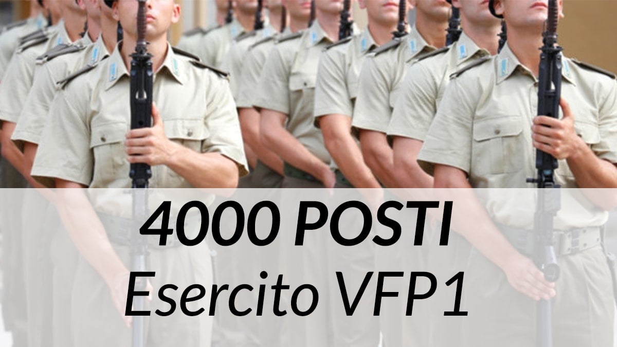 4000 VFP1 nell'Esercito Italiano, disponibile il bando di concorso 2021